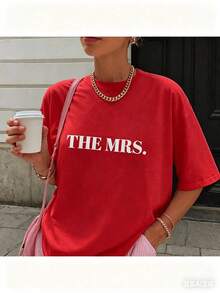 Nueva llegada de moda: Camiseta occidental clásica de los 90 de mezcla de algodón - Ideal para uso diario casual y deportivo, y para fitness, perfecta para su esposo o esposa - Camiseta blanca para mujer - Ropa de mujer - Estilo vintage urbano unisex, camiseta de manga corta de algodón holgada con cuello redondo. - Rojo - Ver 7