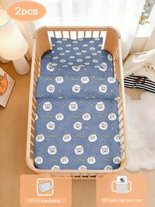 1 Set Of Cute Pattern Baby Bedding Set, Polyester, Lightweight And Durable, Baby Gift And Daycare Baby Bedding - Multicolor - View 1