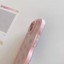 Bow Case For IPhone17 Pro Max, 16 Pro, 15 Plus, 14 Plus, 13 12, Clear Cute Ribbon Bow Phone Case Curly Wavy Aesthetic Phone Case, Slim Soft Transparent Shockproof Protective Cover For Women Girls - Pink - 粉色 - 查看 4