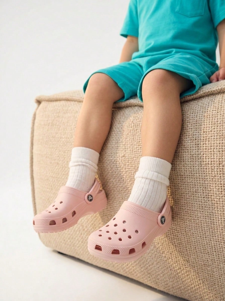 Crocs Dép bít mũi cổ điển cho trẻ nhỏ, màu thạch anh 206990-6UR - thạch anh - Xem 1