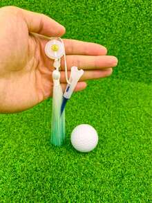 1 pièce Tee de golf avec gland en jade blanc, picots en plastique de 83 mm, support anti-perte de balle, accessoires de golf - Multicolore - Voir 5