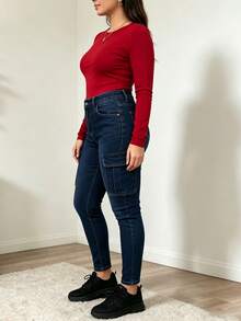 Pantalones De Mezclilla Mujer Jeans De Mezclilla Mujer Pantalon De Mezclilla Dama Baggy Jeans Mujer Con Bolsillos Laterales Casual - Pantalones vaqueros 2062-1 - Ver 3