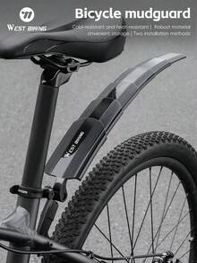 Chắn bùn xe đạp WEST BIKING có thể gập lại, điều chỉnh góc độ và dễ dàng mang theo, chắn bùn trước và sau, 2 phương pháp lắp đặt, phù hợp với hầu hết các loại xe đạp. - Nhiều màu - Xem 1