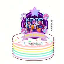 1pc 2026 New K-POP D Emon Hunter Girl Group Decorative Card, Suitable For Birthday Party Decoration, K-POP Themed Party Decoration - Multicolor - View 8