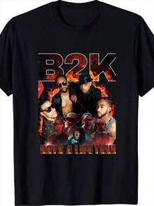 New 2026 B2K T-Shirt, Boys 4 Life Tour 2026 T-Shirt, Ready To Print, Sleeveless T-Shirt, Country Concert Wear, Summer Tops, Summer Clothes, Summer Sets, Women's Holiday Clothes - 黑色 - 查看 8