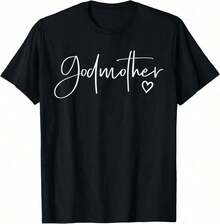 Regalos para Madrinas: Camiseta de Corazón para el Día de la Madre, Tela Suave, Ropa de Moda para Mujer de Tallas Grandes - Estilo - Ver 1