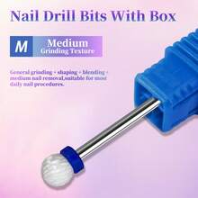 1 Mũi khoan móng tay bằng gốm, chuôi 3/32" dùng để tháo móng gel - Nhiều màu - Xem 5