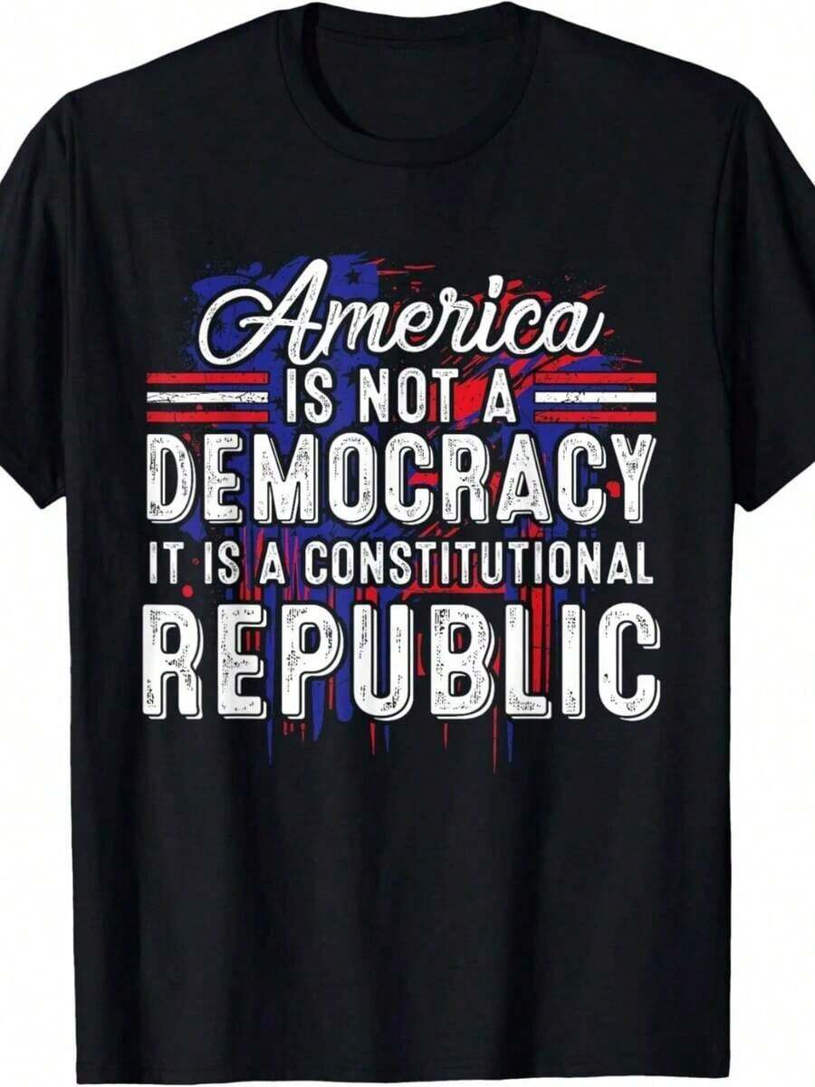 Vintage T-Shirt With American And Mexican Flags, Mexican American Roots, Unisex T-Shirt - Black - View 1