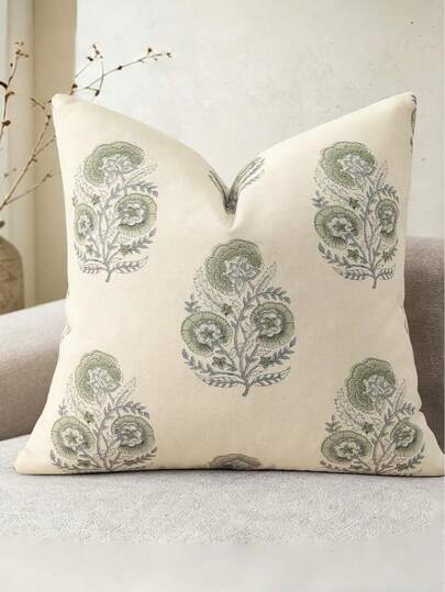 Funda de almohada con estampado floral vintage 2026, adecuada para usar como cojín decorativo en sofá, silla, cama, sala de estar y dormitorio, estilo moderno de granja para decoración del hogar, apta para todas las estaciones