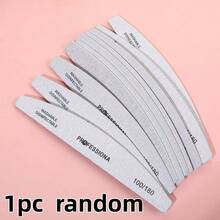 1/5/10 chiếc Dũa móng tay hình lưỡi liềm chuyên nghiệp, độ nhám 100/180, dụng cụ làm móng, đồ dùng làm móng, chuẩn bị cho năm học mới, làm móng, dụng cụ làm móng (Thích hợp cho móng acrylic) - không có - Xem 9