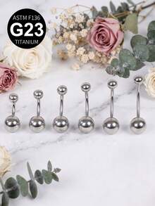 CIZME 14G 钛金肚脐环 14K 金肚脐环 6mm/8mm/10mm/12mm/14mm/16mm 金银肚脐杠铃 F136 G23 肚脐杆 穿刺饰品 女士日常节日礼物 魅力音乐节 海边 万圣节 圣诞节 情人节 科切拉音乐节 海滩 夏季假期 - 球 - 查看 2