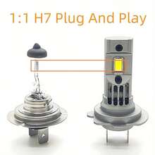 F20-升級版 H7 LED燈泡,冷白色超亮,1:1 鹵素燈尺寸,即插即用,無需轉接頭,安裝簡單,無極性,2入/包 - F20 - 查看 3