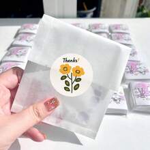 JOERBABU the little kangaroo Bobbie 499pcs/Roll Floral Thanks Pattern Stickers, 10 Assorted Christmas Gift Packaging Labels, Gift Box Seal Stickers, Scrapbook Planner Decorative Stickers, Paper Craft Decoration, Party Gift, Gift Box Decoration And Encouragement Stickers - Multicolor - View 5