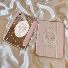 SANRIO 1 chiếc ốp lưng bảo vệ máy tính bảng thời trang cổ điển màu hồng hình nơ dễ thương cho iPad 11-12th Air 7-8-Air 4-5-6-10.2-Pro 11-10th-9.7-10.5, có chức năng bật/tắt màn hình. - Hồng - Xem 2