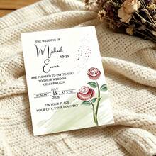 Customized Invitation Cards, Personalized Wedding Invitations, Floral Invitation Cards For Printing, Personalized Cards, Engagement Party Invitations, Thank You Cards, Suitable For Weddings Holidays Birthdays Christening - Invitation - View 4