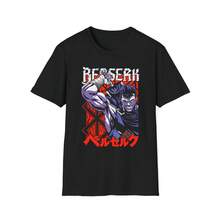 Camiseta Guts B1erserk Anime Manga Sword Warrior, de algodón grueso de 220 g, unisex, de textura suave y tacto agradable, cómoda y respetuosa con la piel. Su estilo clásico y sencillo nunca pasa de moda, ideal para el día a día, actividades deportivas, viajes, vacaciones y cualquier ocasión informal. - Negro - Ver 1