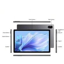 TenYide Tablet Komputer 10,1 Inci Cocok untuk Pembelajaran Elektronik Anak-Anak, Dapat Digunakan untuk Membaca E-Book/Pembelajaran Anak/Melukis Elektronik/Berselancar di Internet/Panggilan Video, Sistem Android, Versi Penyimpanan 128GB/256GB, Fungsi Kartu SIM Ganda, Mendukung Bluetooth/GPS/WIFI dan Fungsi Lainnya, Mendukung Pemasangan Kartu SIM Ganda, Ini adalah Ponsel Layar Besar - Hitam - View 6
