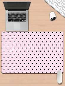 XXL Pink Mouse Pad Polka Dot Aesthetic Desk Mat, Microfiber Fabric Surface Non-Slip Rubber Base, Girls Birthday Gift Office Study Desk Extended Size - View 2