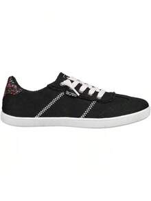 Skechers Giày vải canvas cổ thấp nhẹ, kiểu dáng mới dành cho nữ, phong cách thường ngày. - màu đen - Xem 1