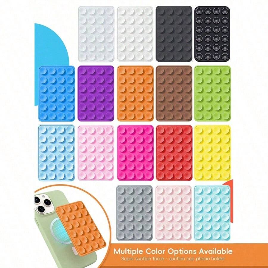 5/10/30 Pieces Of Silicone Suction Cup Phone Stands, Ergonomic Design, Multiple Colors Available, Suitable For Selfies, Videos, Games And Hands-Free Use Of Smartphones - Compatible With Tablets And Smart Displays (Leaves No Residue After Removal) - Multicolor - View 1