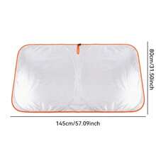 2026 New Portable Insulated Sunshade, One-Piece Car Sunshade, Specially Designed For Car Front Windshield, Titanium Silver Upgraded Thickened Sunshade, Effectively Blocks Sunlight, Easy To Install, High-Quality Fabric, Practical For Car Interior In Summer, Suitable For Travel And Camping, Fits Sedans, SUVs And Trucks - Black - View 12