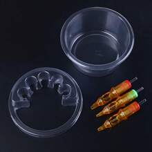 20個一次性紋身墨水杯架，透明紋身針清潔架，塑料紋身配件墨水杯，紋身師和紋身工作室的便捷收納工具 - 彩色 - 查看 4