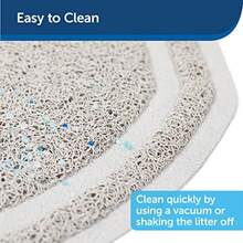 Anti-Tracking Litter Mat, Compatible with All Cat Litter Boxes, Gray Mesh, Easy to Clean, Non-Slip High Quality Material, Small - ZAC00-16814 - gris - Ver 4