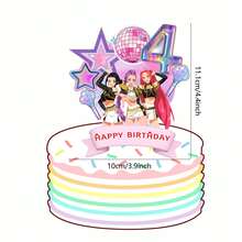 1pc 2026 New K-POP D Emon Hunter Girl Group Decorative Card, Suitable For Birthday Party Decoration, K-POP Themed Party Decoration - Multicolor - View 6