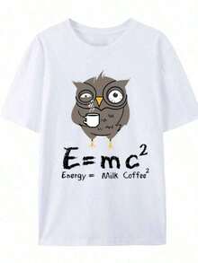 Women's Black Cat Print T-Shirt For Everyday And Weekend Wear, Y2K, HarAJsuku, Short Sleeves, Fun Fashion, Round Neck, Regular Fit, Loose And Comfortable - 白色 7 - 查看 6