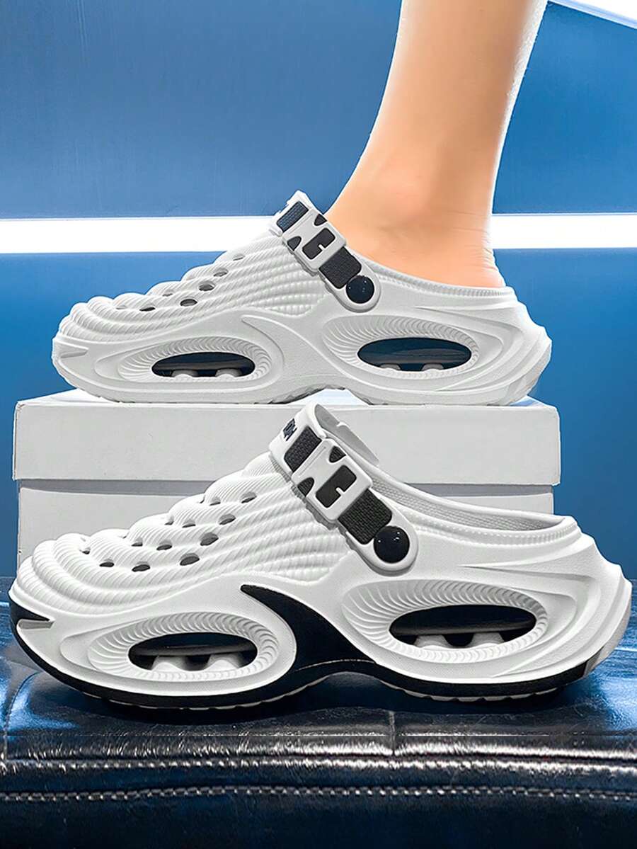 Sandal nam thoáng khí thiết kế rỗng, dép mùa hè mới mũi kín, đế dày chống trượt khử mùi, sandal thể thao thường ngày, phù hợp cho học sinh, đi ngoài trời, đi biển, câu cá, lái xe