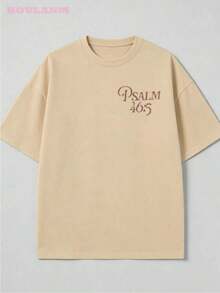 Camiseta Cristiana de Manga Corta para Mujer, Estilo Retro, para Vacaciones de Verano, con la Frase "Dios Está Dentro de Ella"| Camisetas para Mujer, Cuello Redondo Casual, Ropa de Verano para Mujer, Atuendo de Primavera, Camiseta con Estética de Fe - Albaricoque - Ver 2