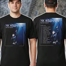 Morrissey Europe 2026 Live In Concert Poster Cities List Kicks Off T-Shirt - Black - View 1