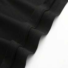 Rosa Naranja Playera de Algodón Negro con Salpicaduras Vintage - Negro - Ver 6