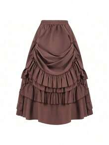 Cosplay Clothing - Retro Skirt Brown - View 1