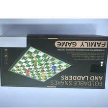 1pc Snakes And Ladders Foldable Chessboard Game, Educational Puzzle Strategy Toy - Multicolor - View 8