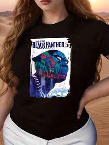Graphic Representing The Strength And Spirit Of A Woman In A Mythical Setting Full Of Energy And Courage, Inspiring Female Power And Unity. Comfortable And Modern Women's T-Shirt For Casual Wear - 黑色 - 查看 6