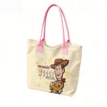 Miniso Túi tote vải canvas hình Woody, nhân vật cảnh sát trưởng trong phim Toy Story của Disney, màu be, thích hợp sử dụng hàng ngày. - màu đen - Xem 4