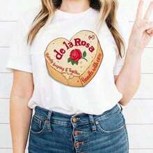 1 Piece Of "San Funny Valentine's Day Gift" T-Shirt In Spanish, Gift For Latinas, Marzipan T-Shirt, 210g, 100% Cotton, Designs Are Printed. Unisex. - 白色的 - 查看 1