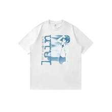 Camiseta unisex con estampado de anime de Serial-Experiments-Lain, manga corta, estilo casual, para uso diario. - Blanco - Ver 1