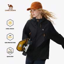 CAMEL CROWN Áo khoác chống nắng ngoài trời nhẹ, thoáng khí dành cho nữ, mùa hè. - Bóng đen ma quái - Xem 2