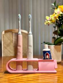 Porte-brosse à dents & Presse-dentifrice, Organisateur de comptoir de salle de bain, Support de rangement pour brosse à dents, Accessoires de salle de bain, Solution de rangement idéale pour la salle de bain de la maison - Multicolore - Voir 6