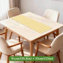 1pc Table Runner, Bohemian Minimalist Pink Plaid Pattern, Polyester Rectangular Table Runner, Single-Sided Print, Suitable For Home Kitchen Dining Room Indoor And Outdoor Decoration, Perfect For Holiday Gatherings And Celebrations - Multicolor - View 11