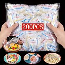 100pcs/200pcs/300pcs  Elastic Food Preservation Wrap Covers, Food PE Film Bags, Disposable Bowl Sealing Covers, Kitchen Food Storage Shelves, Kitchen Supplies, Kitchen Tools, Commercial Heavy-Duty Food Protective Covers. - Color - View 12