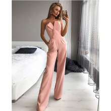 Women's Chinese-Inspired Jumpsuit With Traditional Details And A Modern Cut, Perfect For Everyday Looks In Spring And Summer. - 粉色 - 查看 7