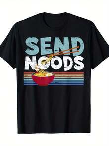 Un Regalo Divertido para los Fans con Temática de Fideos, Camiseta para Hombre - Camiseta para Hombre - Negro - Ver 1