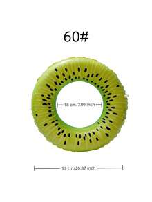 1pc Creative Kiwi Fruit Shaped Inflatable Swimming Ring, Summer Swimming Pool And Beach Floating Toy, Perfect Gift For Pool Party, Pool Float, Pool Lounger - Multicolor - View 17
