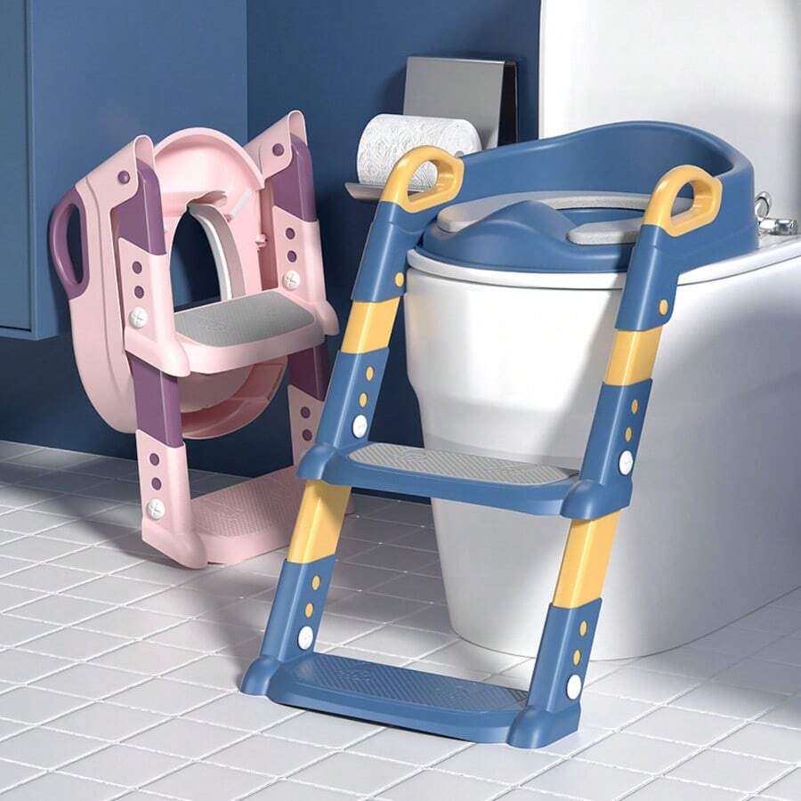 1pc Children's Toilet Trainer, Toddler Potty Seat With Step Stool, Suitable For Daily Use