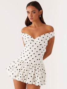 Women Bodycon Dresses Summer Off Shoulder Dress for Party Vacation - Beis - Ver 5