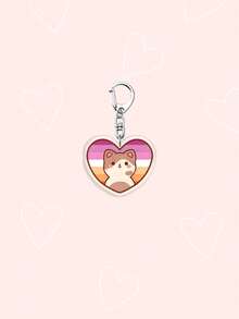 Chaveiro de gato em formato de coração, símbolo do orgulho LGBT, com um lindo gato arco-íris. Ideal para bolsas, acessórios e para representar a bandeira do arco-íris, incluindo lésbicas, bissexuais, transgêneros, não-binários, assexuais e o movimento Progressista. Também perfeito para chaveiros de carro, cordões e decoração de celular. Ideal para namorados, namoradas, lembrancinhas de festa, presentes de formatura e decoração de celular. Perfeito para o Mês do Orgulho, amigos e aliados LGBT. - Multicolorido - Ver 18