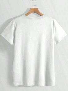 Camiseta Cristiana en Español Versículo, Camiseta de Algodón con Gráficos para Mujer, Cuello Redondo, Manga Corta, Estilo Casual, Camiseta de Mujer, Camisa de MujerSuitable for spring, summer and autumn - Blanco - Ver 2